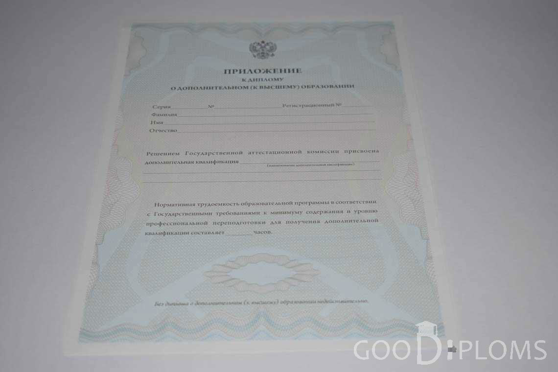Приложение к Диплому МВА период выдачи 2011-2020 -  Иркутск